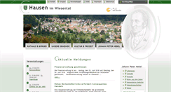 Desktop Screenshot of hausen-im-wiesental.de